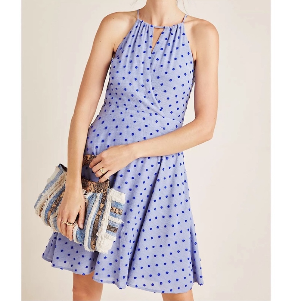 Anthropologie Sz M Textured Dot Dress by Sunday in Brooklyn EUC